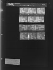 Two women with flowers (12 Negatives), November 12-13, 1966 [Sleeve 44, Folder d, Box 41]