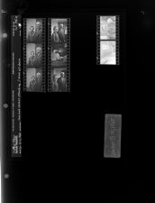 Man and woman standing; Man at desk (8 Negatives), October 13-14, 1965 [Sleeve 47, Folder a, Box 38]