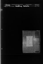 Wedding bulletin (1 Negative) (May 16, 1963) [Sleeve 45, Folder e, Box 29]
