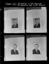 Ad Pictures of Jack Edwards, Van C. Flemming, and Frank Straum (4 Negatives) (April 7, 1962) [Sleeve 12, Folder d, Box 27]
