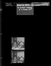 3 Women Looking at a Book (Unknown) (2 Negatives) (April 14, 1962) [Sleeve 35, Folder d, Box 27]