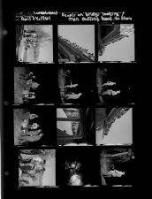 People looking on bridge; Men pulling boat to shore (12 Negatives) (April 24, 1961) [Sleeve 72, Folder d, Box 26]