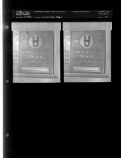 United Fund Plaque (2 Negatives) (October 17, 1960) [Sleeve 51, Folder b, Box 25]