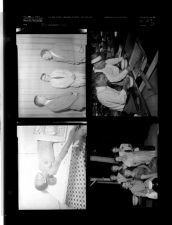 Miscellaneous (People doing things together; woman in morgue) (Disclaimer: Body Pictured) (4 Negatives), 1960 [Sleeve 23, Folder e, Box 25]