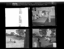 Recreation: Bocce Ball; Billiards; Baseball (4 Negatives) 1950s, undated [Sleeve 6, Folder a, Box 22]