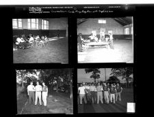 Recreation: Cards; Ping Pong; Men with Trophies (4 Negatives) 1950s, undated [Sleeve 7, Folder a, Box 22]