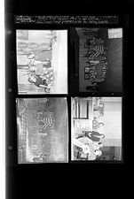Rotary Club Women; Men in an Office; Girl Scout Troop Presented a Prize for Selling Cookies (4 Negatives) 1950s, undated [Sleeve 41, Folder b, Box 22]
