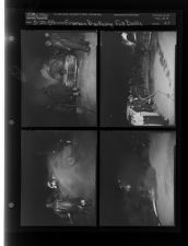 Firefighter practicing fire drills (4 Negatives)  (May 20, 1959) [Sleeve 57, Folder a, Box 18]