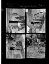 Painters painting building; Man building fire (2 Negatives (June 18, 1959) [Sleeve 34, Folder b, Box 18]