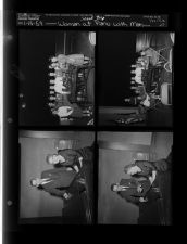Scout trip; Woman at Piano with man (4 Negatives (January 15, 1959) [Sleeve 27, Folder a, Box 17]