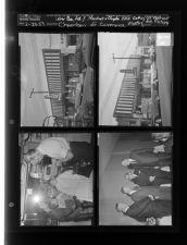 Marchshall and Clyde Ellis getting first haircut; Leder Brothers ad; Chamber of Commerce meeting (4 Negatives (February 25, 1959) [Sleeve 48, Folder b, Box 17]