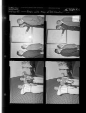 Four Men with map of Pitt County; Men caught fishing (4 Negatives (April 22, 1959) [Sleeve 22, Folder e, Box 17]