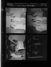 Men talking; Tea for women (4 Negatives (September 20, 1958) [Sleeve 32, Folder a, Box 16]