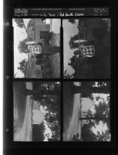 Six pound bass; Red Banks church (4 Negatives) (June 7, 1958) [Sleeve 5, Folder c, Box 15]