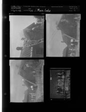 House fire; Moose Lodge members (4 Negatives) (June 9, 1958) [Sleeve 9, Folder c, Box 15]