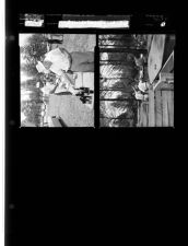 Outside barbeque with pits (2 Negatives) (June 21, 1958) [Sleeve 43, Folder c, Box 15]