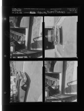 Highway Patrol pictures- wrecked car and seat belt (4 Negatives) (July 9, 1958) [Sleeve 18, Folder d, Box 15]