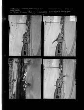 Alvin's feature - ducks at park, people in pool (4 Negatives) (July 26, 1958) [Sleeve 53, Folder d, Box 15]
