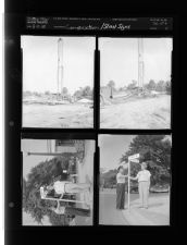 Construction; Street signs (4 Negatives) (August 11, 1958) [Sleeve 11, Folder e, Box 15]