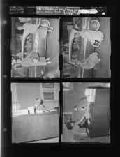 Man sitting behind desk; Group going on trip (4 Negatives) (January 13, 1958) [Sleeve 18, Folder a, Box 14]