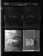 Man sitting; Television set (4 Negatives) (March 23, 1958) [Sleeve 53, Folder c, Box 14]