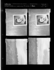 Photo of woman; Tractor on farm (4 Negatives), March 25-26, 1958 [Sleeve 60, Folder c, Box 14]