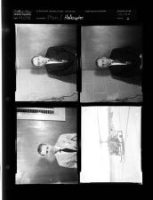 Photos of men sitting; Helicopter (4 Negatives) (April 1, 1958) [Sleeve 6, Folder d, Box 14]