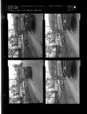 Accident with car and school bus (4 Negatives) (April 3, 1958) [Sleeve 8, Folder d, Box 14]