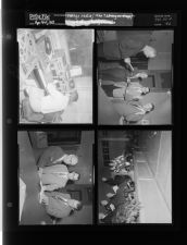 College radio; Man talking on stage; New officers being sworn in (4 Negatives), April 14-15, 1958 [Sleeve 42, Folder d, Box 14]