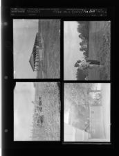 Men at a farm; Fire drill at school (4 Negatives) (October 10, 1957) [Sleeve 18, Folder a, Box 13]