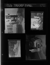 Clothing donation collection; Digging road; Bootlegging; Three women (4 Negatives) (October 16, 1957) [Sleeve 39, Folder a, Box 13]