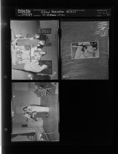 Women dressed up; Photo of woman; School flag ceremony (4 Negatives) (November 15, 1957) [Sleeve 37, Folder b, Box 13]