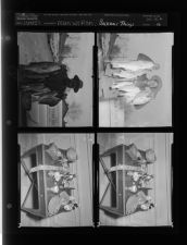 Man with fish; Bazaar things (4 Negatives) (November 19, 1957) [Sleeve 46, Folder b, Box 13]