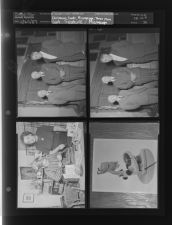 Christmas cards; Microscope; Three men (4 Negatives) (November 27, 1957) [Sleeve 70, Folder b, Box 13]