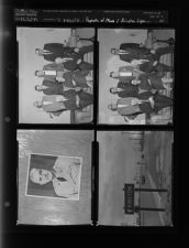 Major General; Kinston sign; Group of people (4 Negatives) (December 6, 1957) [Sleeve 23, Folder c, Box 13]