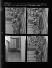 Woman on couch; Woman with children; Sitting room (4 Negatives) (December 8, 1957) [Sleeve 26, Folder c, Box 13]