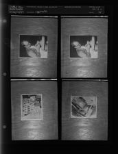 Rephotos: Man spinning pot; Machine; Men with machine (4 Negatives) (December 12, 1957) [Sleeve 45, Folder c, Box 13]
