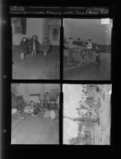 Kids playing with toys; possible groundbreaking at Formica plant (4 Negatives) (December 27, 1957) [Sleeve 29, Folder d, Box 13]