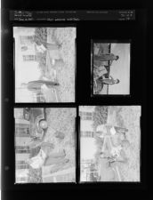 Men working with trash; Kids pointing at tires (4 Negatives) (June 19, 1957) [Sleeve 19, Folder b, Box 12]