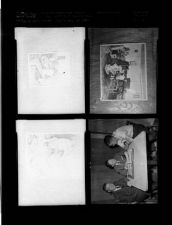 Men working in machine shop; Men sitting at table (4 Negatives) (June 19, 1957) [Sleeve 21, Folder b, Box 12]