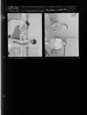 Nurse with patient; People in the health Department (2 Negatives)  (July 2, 1957) [Sleeve 5, Folder c, Box 12]