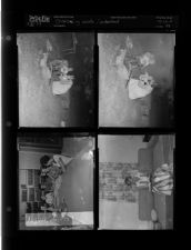 Arnold's feature: People charcoaling(grilling); Woman reading; Women at table (4 Negatives) (August 25, 1957) [Sleeve 49, Folder d, Box 12]