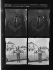 Man with snake; Man sitting (4 Negatives) (September 20, 1957) [Sleeve 14, Folder f, Box 12]