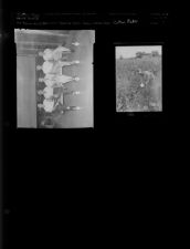 Bowling team; Person picking cotton (2 Negatives) (September 20, 1956) [Sleeve 4, Folder b, Box 11]