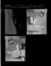 Sorority presenting sheets to Welfare Department; Building (3 Negatives) (November 25, 1956) [Sleeve 20, Folder d, Box 11]