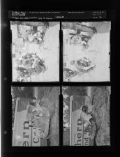 Men with dead snake; Car wreck (4 Negatives), August - December 1956, undated [Sleeve 36, Folder h, Box 11]