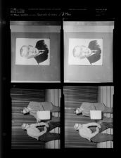Portrait of man; Two men looking at papers (4 Negatives), March - July 1956, undated [Sleeve 11, Folder f, Box 10]