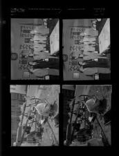 Jaycees campaign; Man using machine (4 Negatives), March - July 1956, undated [Sleeve 32, Folder f, Box 10]