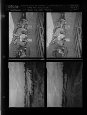 Women have supper meeting; Large poles lying on ground (4 Negatives), December 1955 - February 1956, undated [Sleeve 24, Folder a, Box 9]