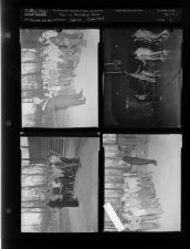 E.C.C. Basketball; Boys on baseball field (4 Negatives), December 1955 - February 1956, undated [Sleeve 9, Folder c, Box 9]